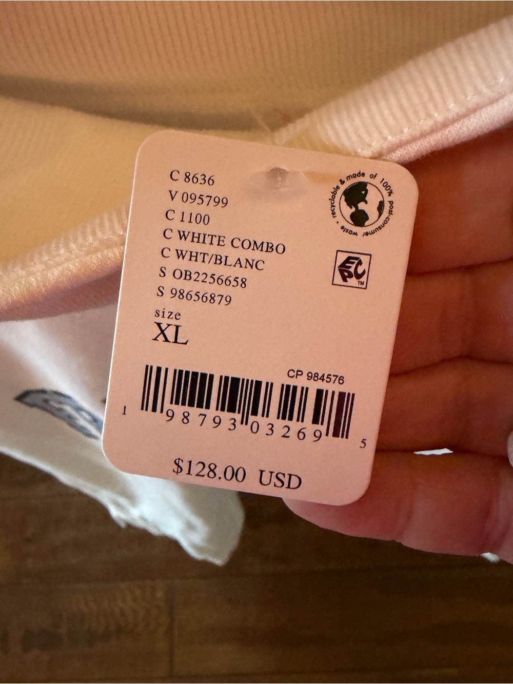 FP Movement by Free People White Sleeveless Hoodie with Blue Logo - Picture 3 of 4